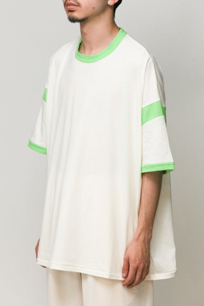 ANDER / 2TONE BOX TEE - old white/greenapple -  乱痴気LANTIKIオンラインショップ/LANTIKImarket