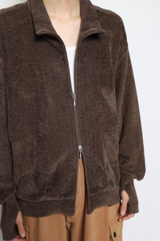 superNova. / Drivers knit jacket - Mole yarn - brown