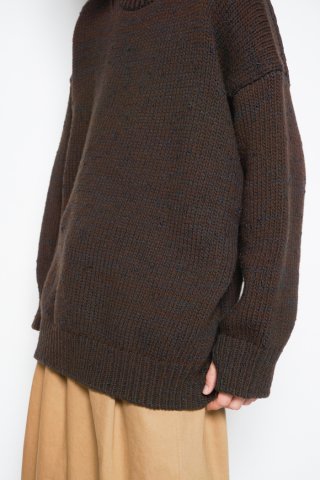 refomed / NEP MERINO KNIT SWEATER - brown chacoal