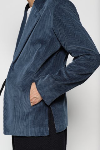 M's Braque / FLY FRONT SINGLE SHORT JACKET - blue
