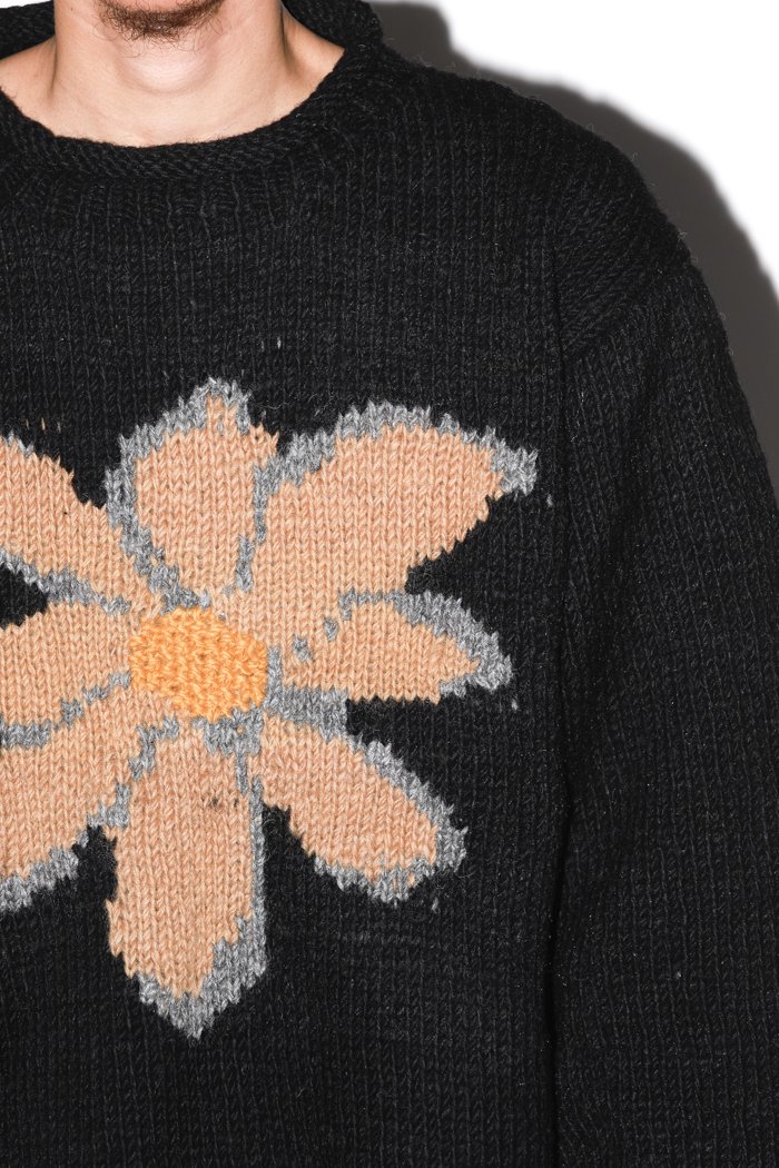 翌日発送可能】 【新品】MacMahon Knitting Mills FLOWERS 花 黒 