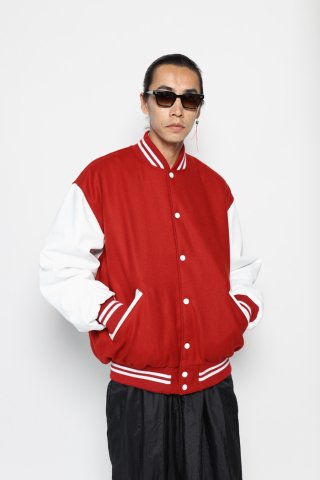 Game sportswear / Varsity Jacket - red/black/white