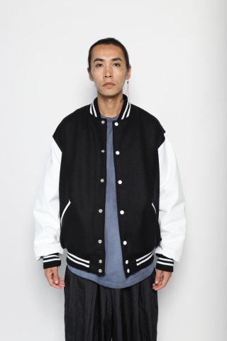 Game sportswear / Varsity Jacket - black/white