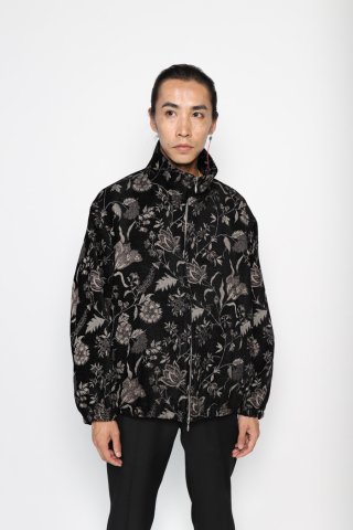 superNova. / Track jacket - Velvet flower jacquard - black