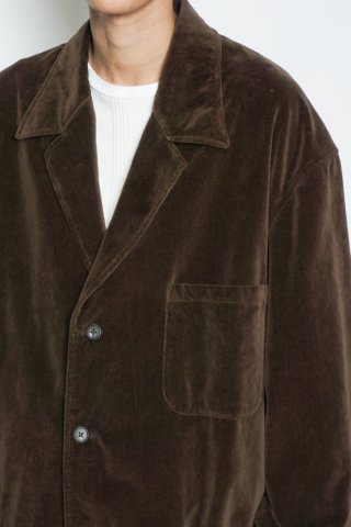 Marvine Pontiak Shirt Makers / 3 Button Jacket - brown velor