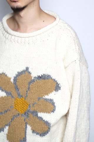 MacMahon Knitting Mills / All Roll Knit-Flower/WHITE -beige