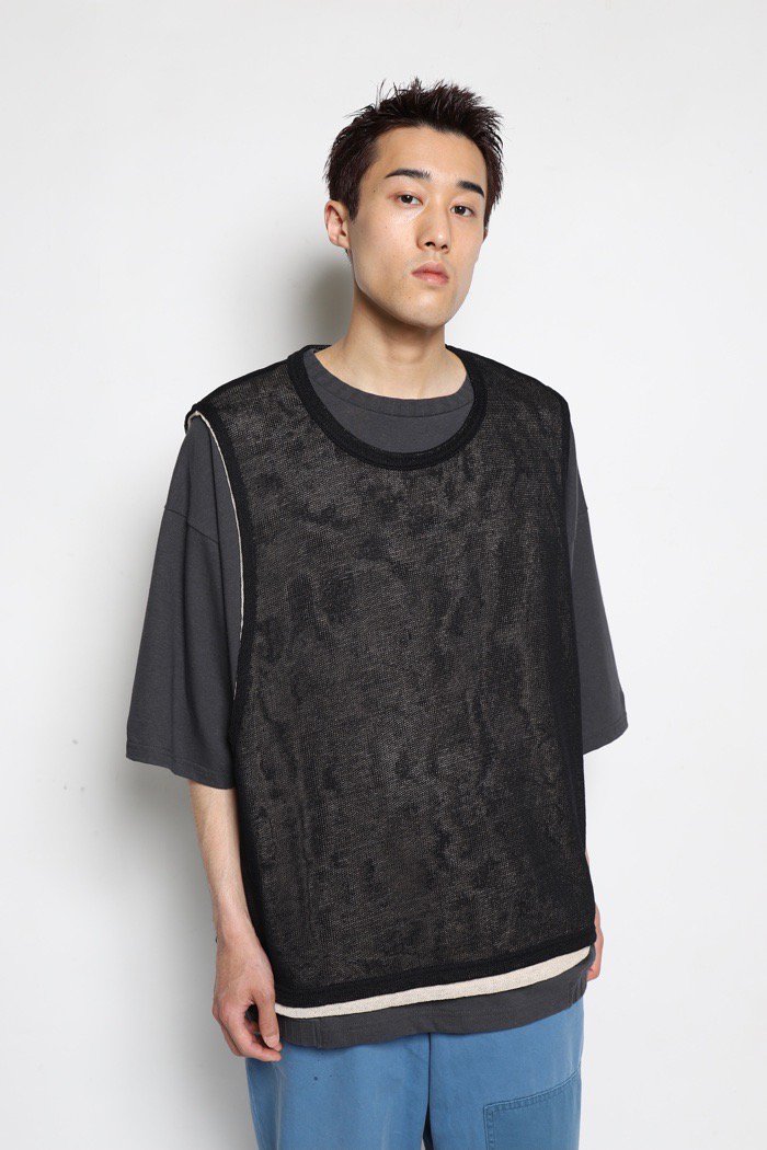 refomed 23SS COTTON LAYERED MESH BIBS - ベスト