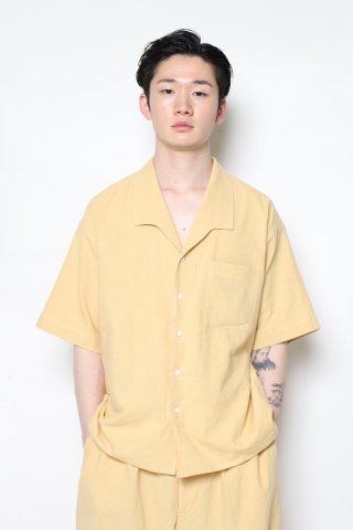 Gorsch / Open Collar Short Sleeve Shirts - urushi