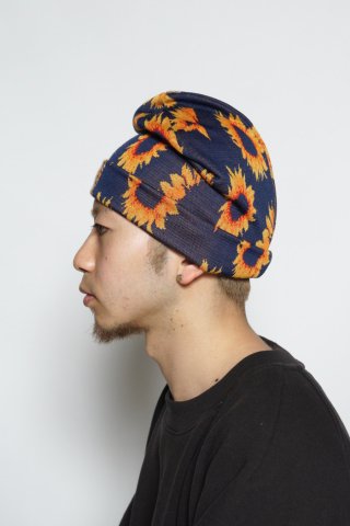 Engineered Garments / Beanie - Sunflower Knit - red/navy