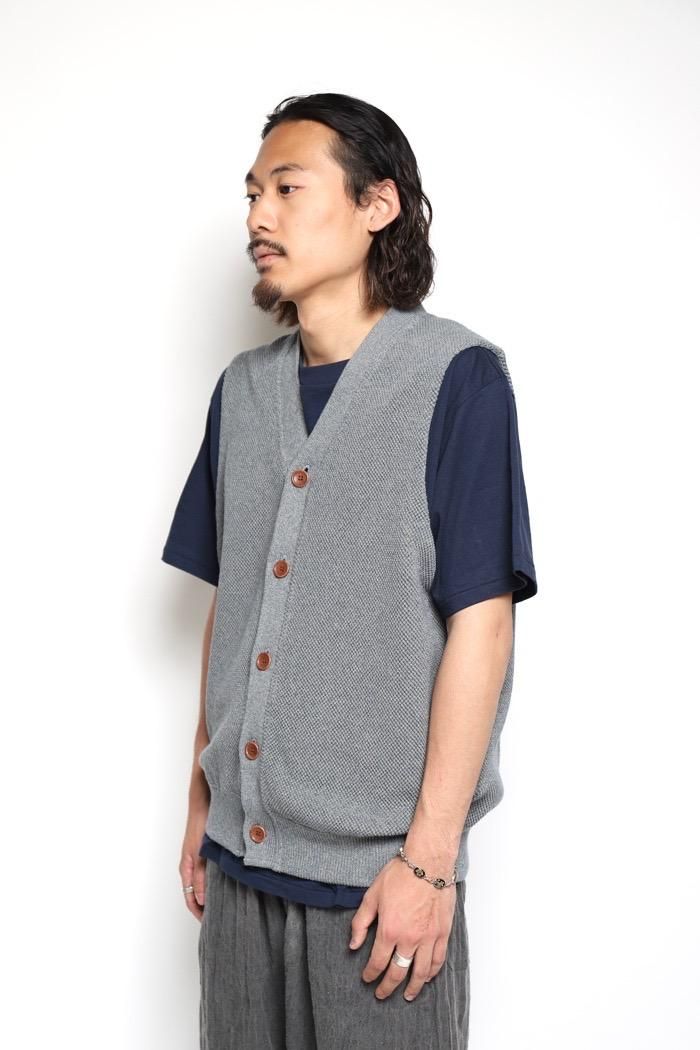 crepuscule / Moss Stitch V/N Vest - green - 乱痴気LANTIKIオンラインショップ/LANTIKImarket