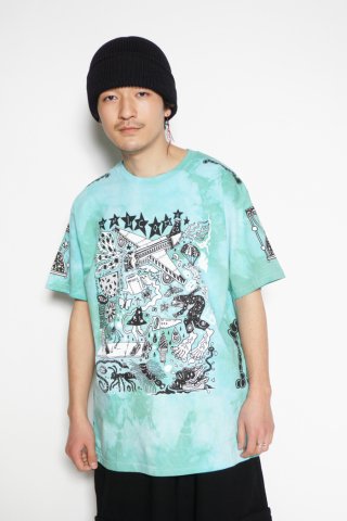 Time Change Generator / Turq Beast Garden 22 Dyed Tee with Many