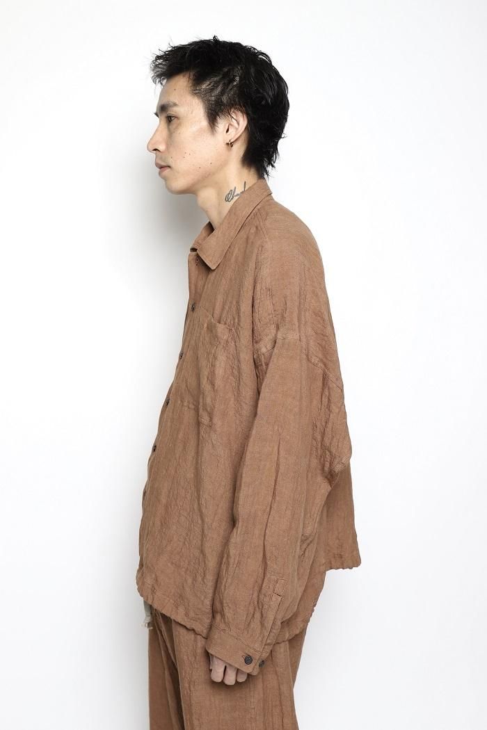 O project / BOMBER SHIRTS - kakishibu dyed -  乱痴気LANTIKIオンラインショップ/LANTIKImarket