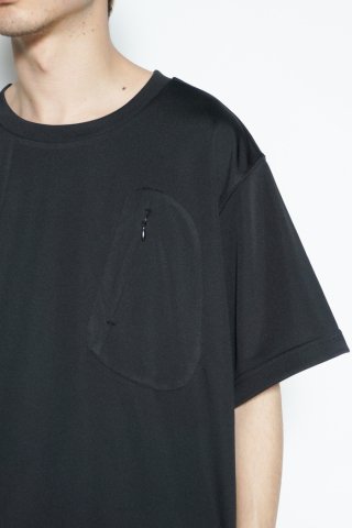 South2West8 / S/S Zipped Pocket Tee - Poly Jersey - black