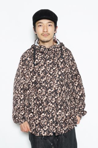 Engineered Garments / Atlantic Parka - Polyester Leopard Print - black brown