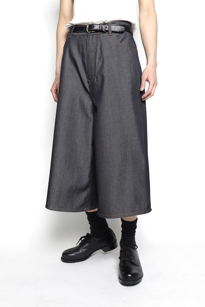 LES SIX / Wool Denim Shorts - indigo | mdh.com.sa