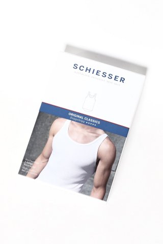 Schiesser NOS / Shirt 0/0 Double Rib - white