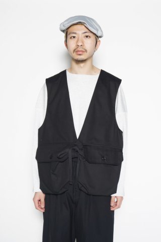 Engineered Garments / Fowl Vest - 6.5oz Flat Twill - black