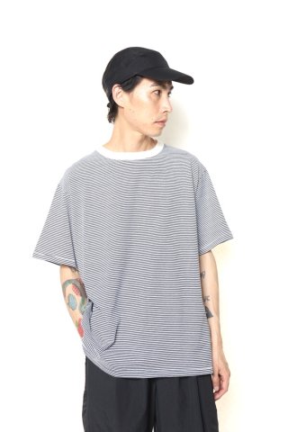 ANDER / SS ANDER TEE - STRIPE JERSEY - navy / white