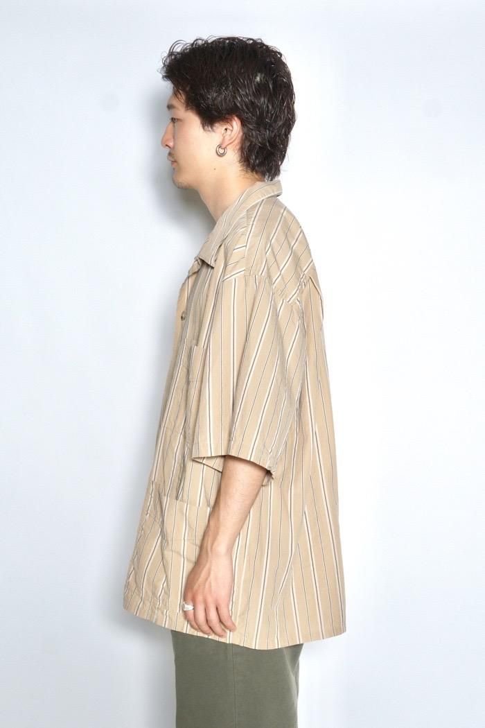 Marvine Pontiak Shirt Makers / Bubbly S/S SH - safari stripe Marvine Pontiak Shirt Makers / Bubbly S/S SH - safari stripe
