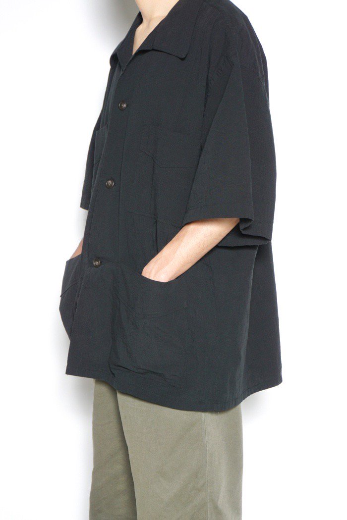 Marvine Pontiak Shirt Makers / Bubbly S/S SH - black - 乱痴気