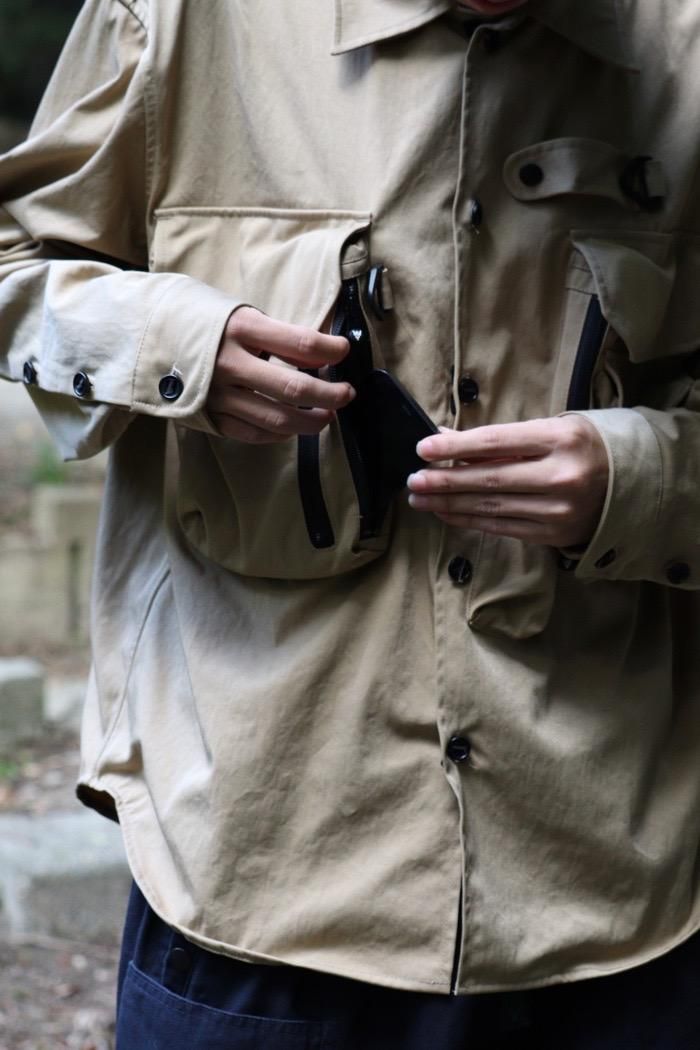 South2West8 / Tenkara Trout Shirt -Nylon Twill - khaki - 乱