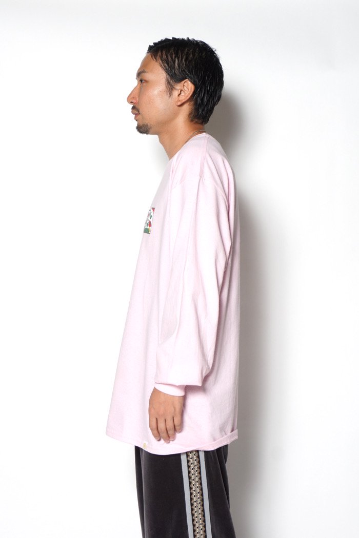 TUITACI / ×KINMIYA FLOWER CARD L/S TEE - pink - 乱痴気LANTIKI 