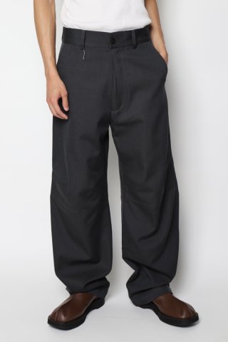 LES SIX / Wool Gabadine Trousers - gray