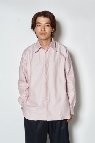 M's Braque / OVER SIZED LONG POINT COLLAR SHIRTS - pink ox