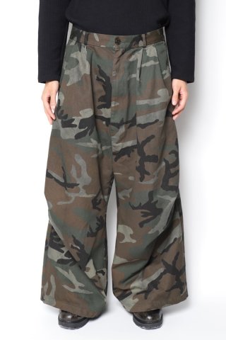 LES SIX / Overdye Cotton Army Pants - camo