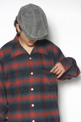 Marvine Pontiak Shirt Makers / New Open Collar SH - red ombre check