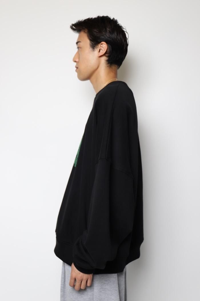 WILLY CHAVARRIA / Devotional Hearts BOMBER CREW - solid black - 乱