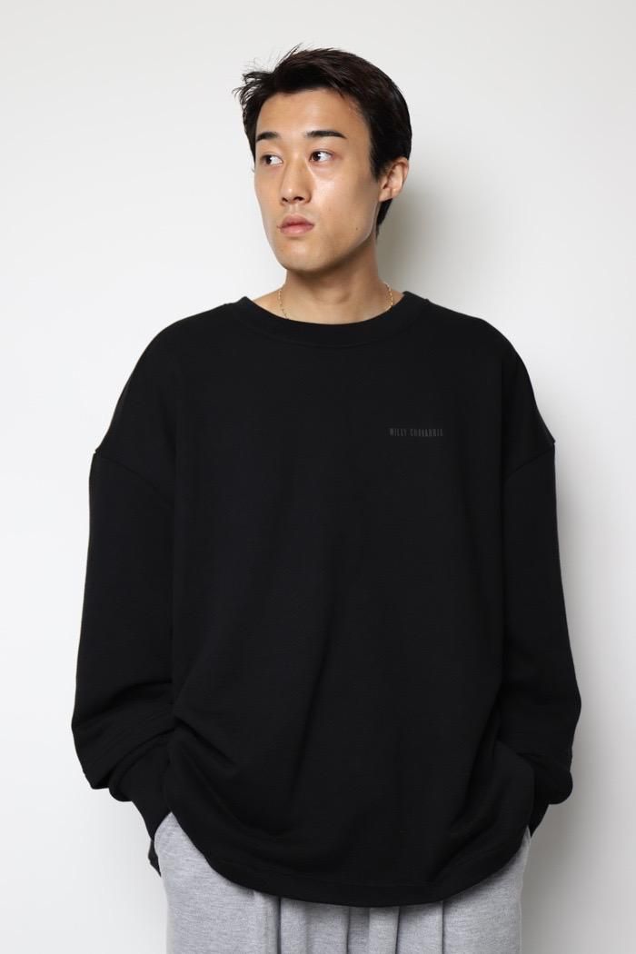 WILLY CHAVARRIA / WAFFLE LINED LS BUFFALO T - solid black - 乱痴気