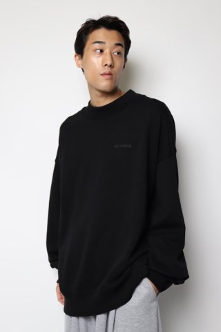 WILLY CHAVARRIA / MOCK NECK SWEAT - solid black