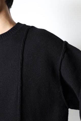 superNova. / Moebius knit sweater - balck