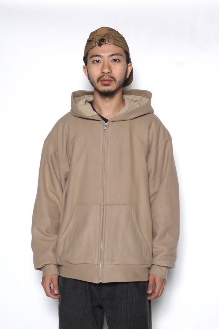 BURLAP OUTFITTER / GRID FLEECE LINED F/Z PARKA - tan - 乱