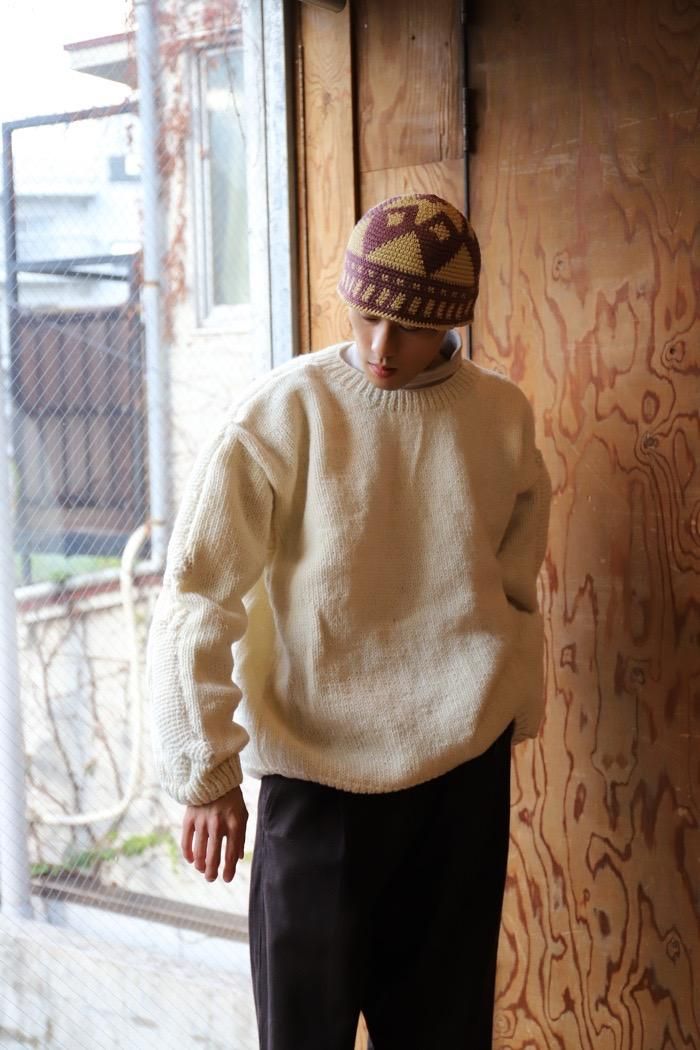 30%OFF》MacMahon Knitting Mills / Crew Neck Knit-3D Arm Bone