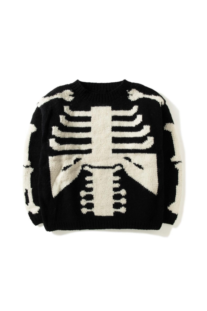 MacMahon Knitting Mills / Crew Neck Knit-Bone - black/white -  乱痴気LANTIKIオンラインショップ/LANTIKImarket