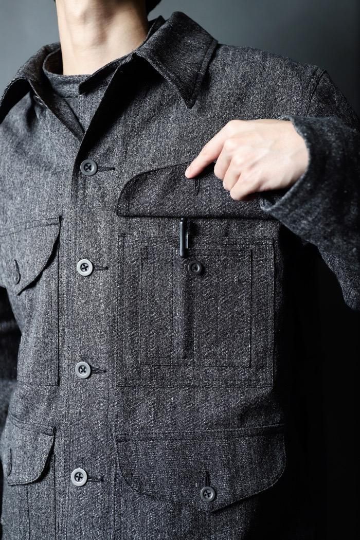 Gorsch / Heather Serge Gesserei Jacket - black - 乱痴気 Gorsch / Heather Serge Gesserei Jacket - black - 乱痴気