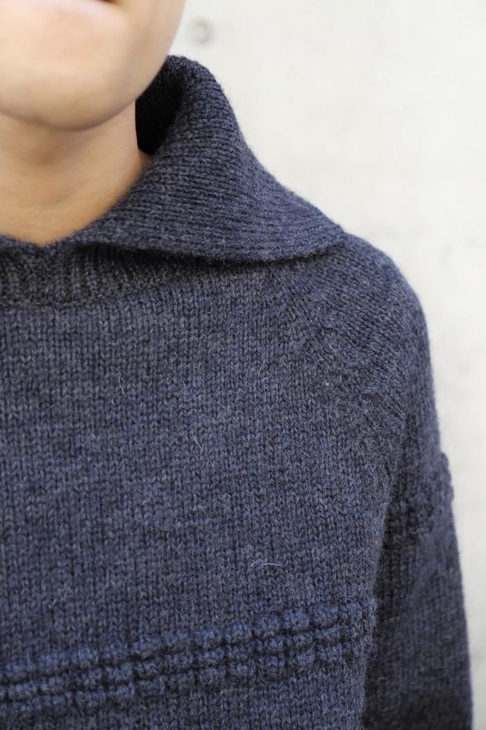 XENIA TELUNTS / Sailor's Neck Sweater - chacoal - 乱痴気 XENIA TELUNTS / Sailor's Neck Sweater - chacoal - 乱痴気