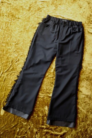 Lamrof / Fringe layered pants - black