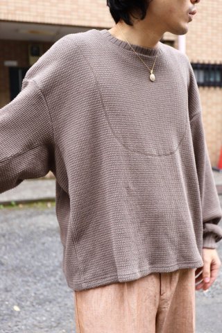 refomed / AZEAMI THERMAL TEE - brown