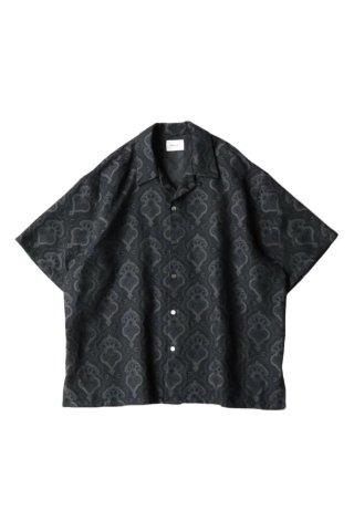 superNova / Aloha shirt - Damask jacquard - black