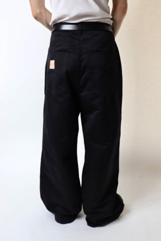 Willow Pants / P-018 cotton linen - black