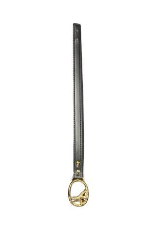 Needles / Peace Buckle Narrow Bracelet - Steer Lth - black