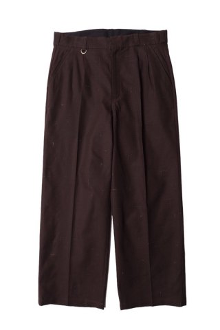 TUITACI / KASURIP 2TUCK TROUSER - brown