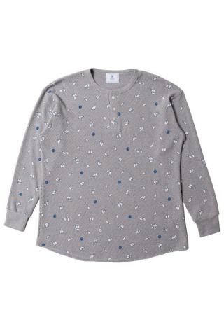 TUITACI / HENLEY NECK PINS THERMAL - gray