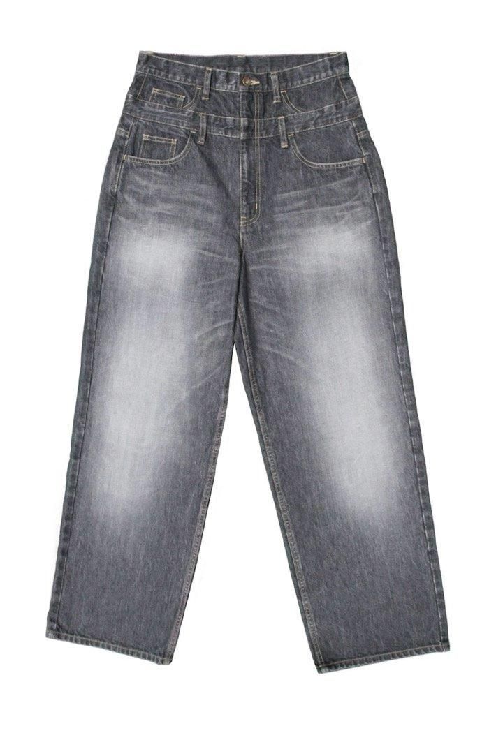 BIO / DOUBLE WAIST JEANS - wash black - 乱痴気LANTIKI BIO / DOUBLE WAIST JEANS - wash black - 乱痴気LANTIKI