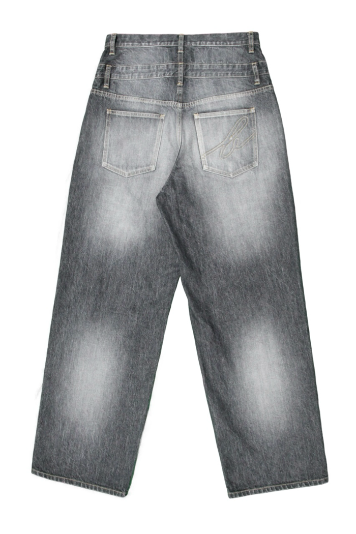 BIO / DOUBLE WAIST JEANS - wash black - 乱痴気LANTIKI BIO / DOUBLE WAIST JEANS - wash black - 乱痴気LANTIKI