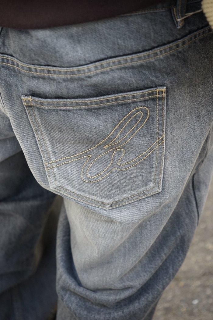 BIO / DOUBLE WAIST JEANS - wash black - 乱痴気LANTIKI BIO / DOUBLE WAIST JEANS - wash black - 乱痴気LANTIKI