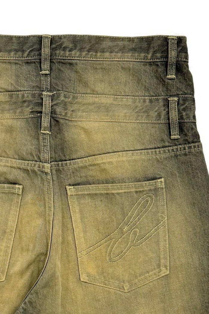 BIO / DOUBLE WAIST JEANS - dyed orange - 乱痴気LANTIKI